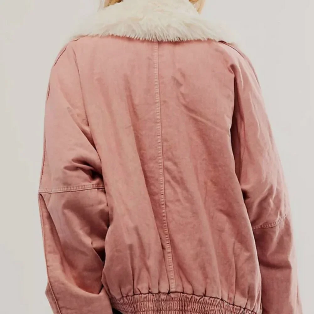 Free People Lolo Jacket in Mauve Size XL NWT - Picture 4 of 13